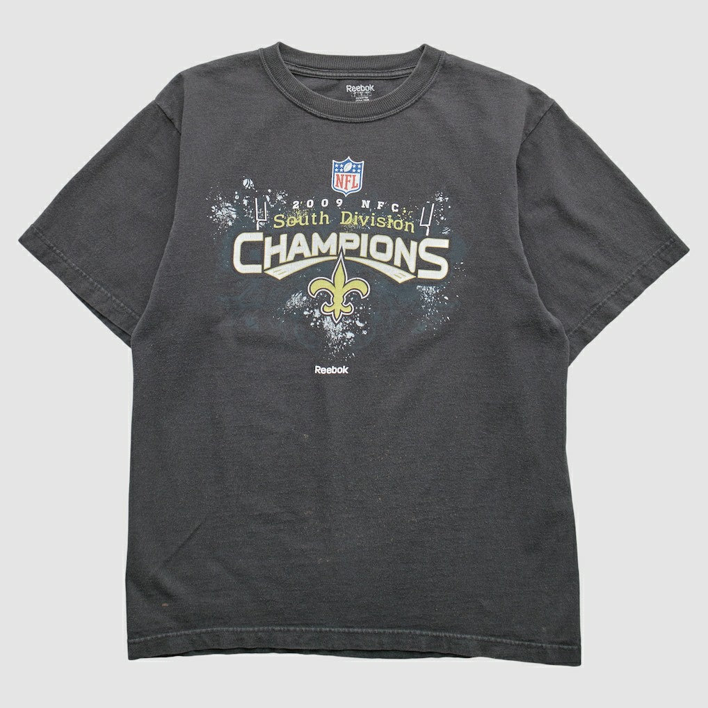 New Orleans Saints Reebok 2009 T-Shirt - Black Vintage sale