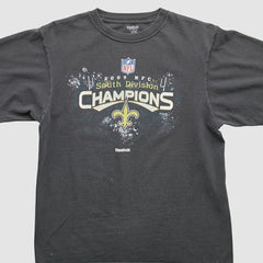 New Orleans Saints Reebok 2009 T-Shirt - Black Vintage sale