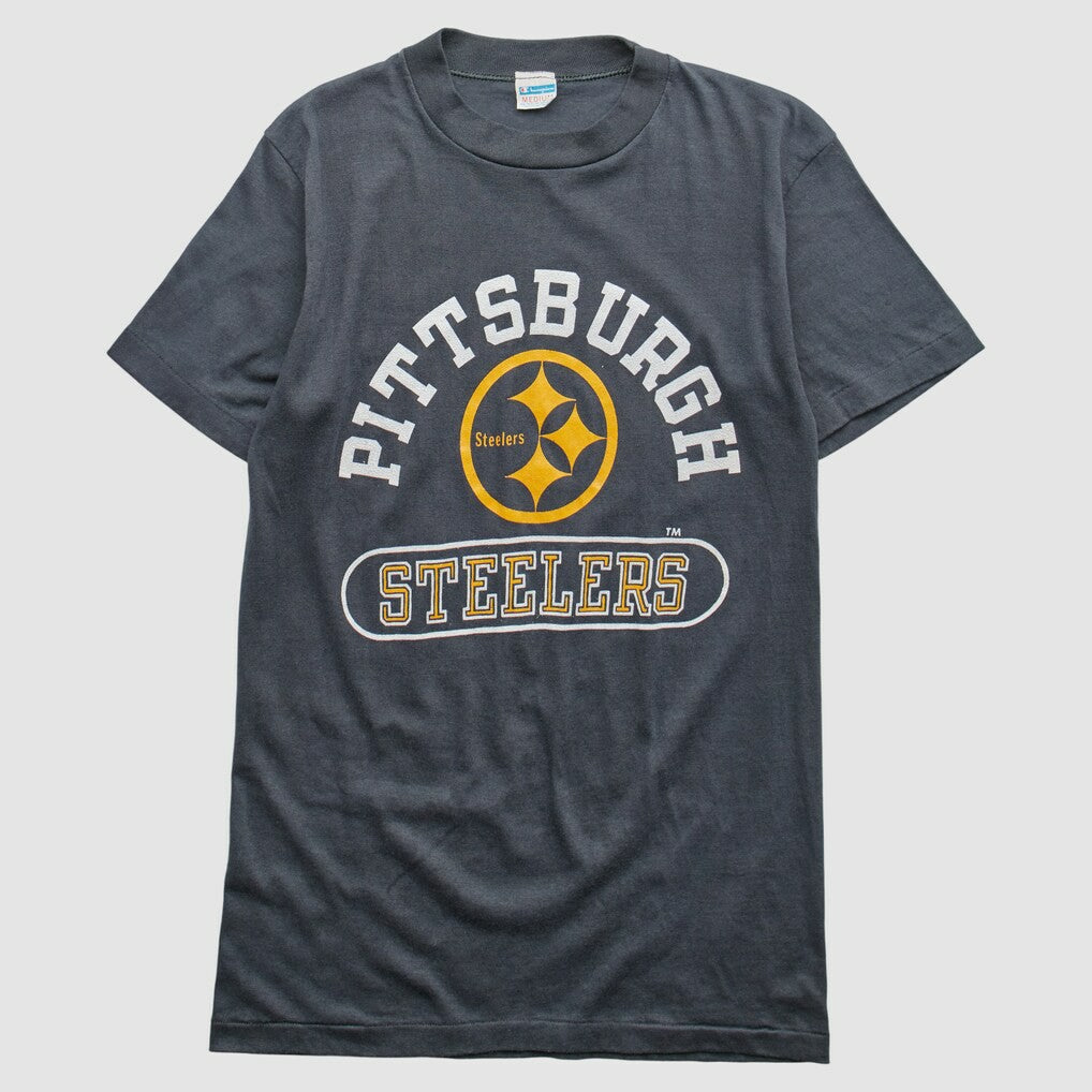 Pittsburgh Steelers Champion 80s T-Shirt - Gray Vintage on sale