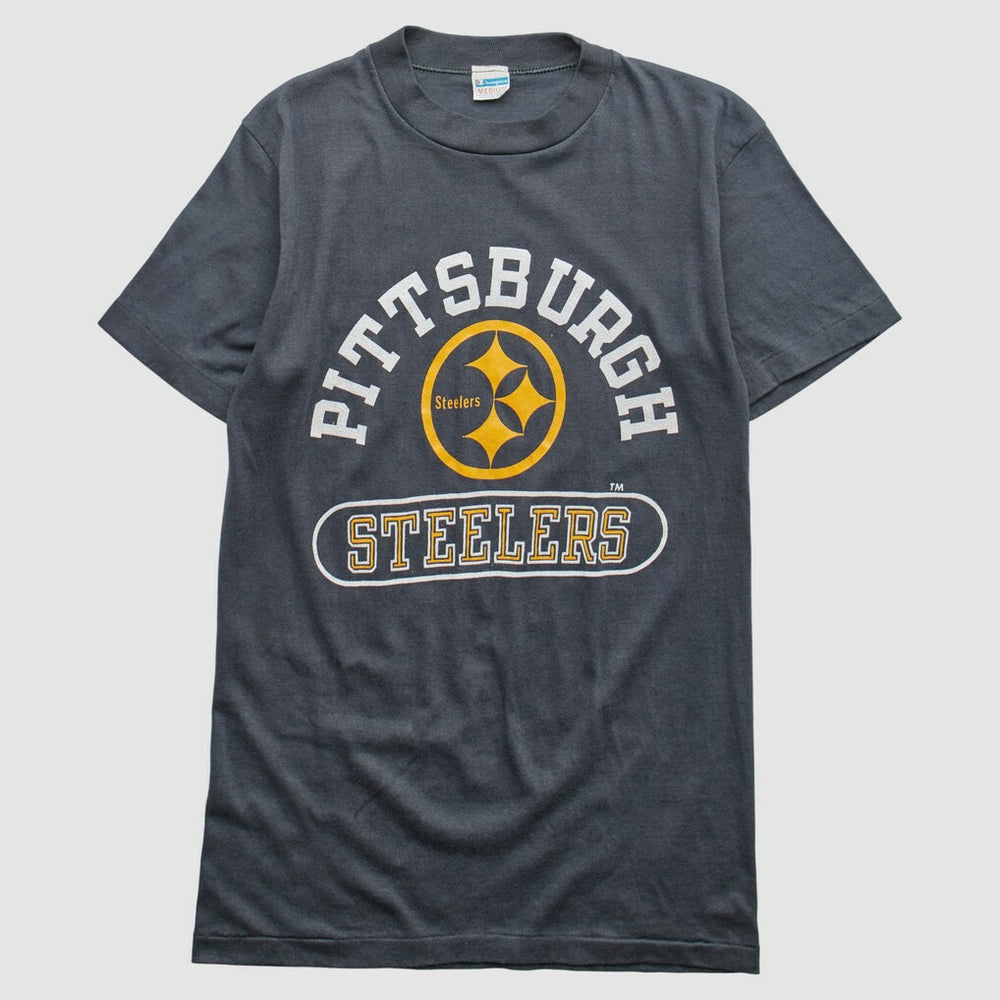 Pittsburgh Steelers Champion 80s T-Shirt - Gray Vintage on sale