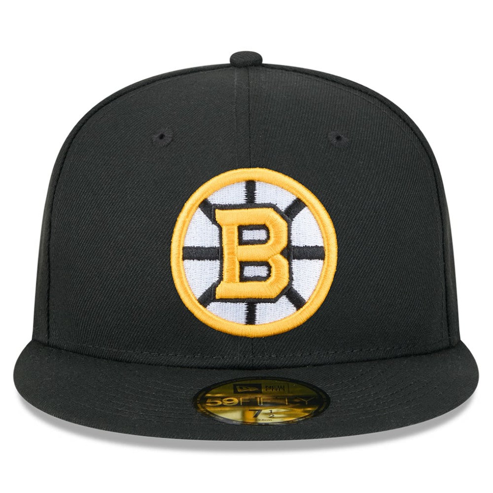Boston Bruins New Era Core 59FIFTY Fitted Hat - Black Hats
