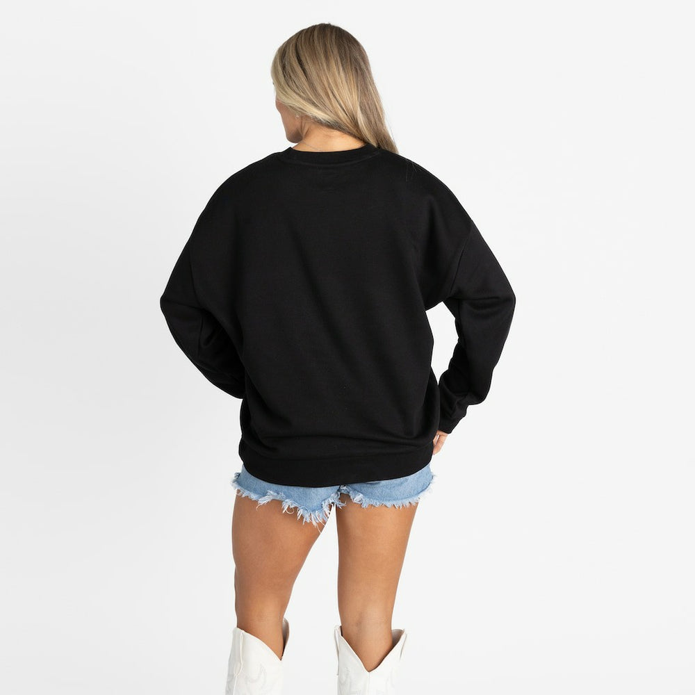 Cincinnati Bengals Gameday Couture Women's Oversized Everyday Star Long Sleeve T-Shirt - Black sale