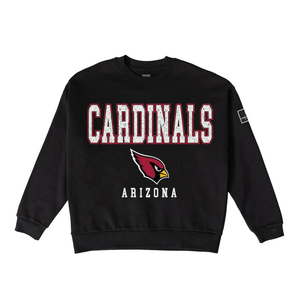 Arizona Cardinals Gameday Couture Women's Oversized Level Up Black Label Premium Fleece Sweatshirt - Black for sale