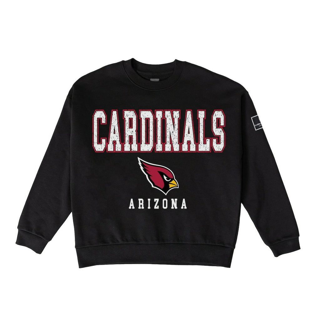Arizona Cardinals Gameday Couture Women's Oversized Level Up Black Label Premium Fleece Sweatshirt - Black for sale