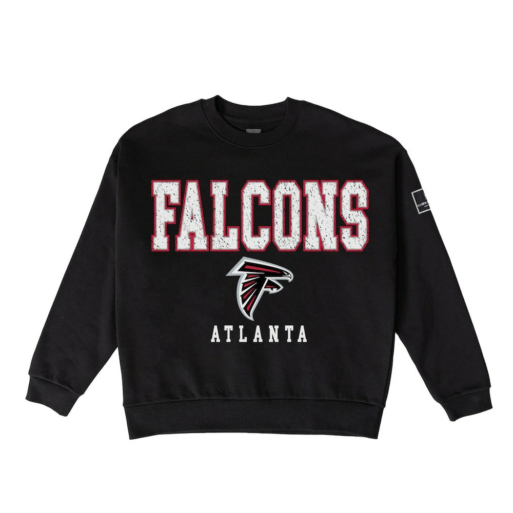 Atlanta Falcons Gameday Couture Women's Oversized Level Up Black Label Premium Fleece Sweatshirt - Black on sale
