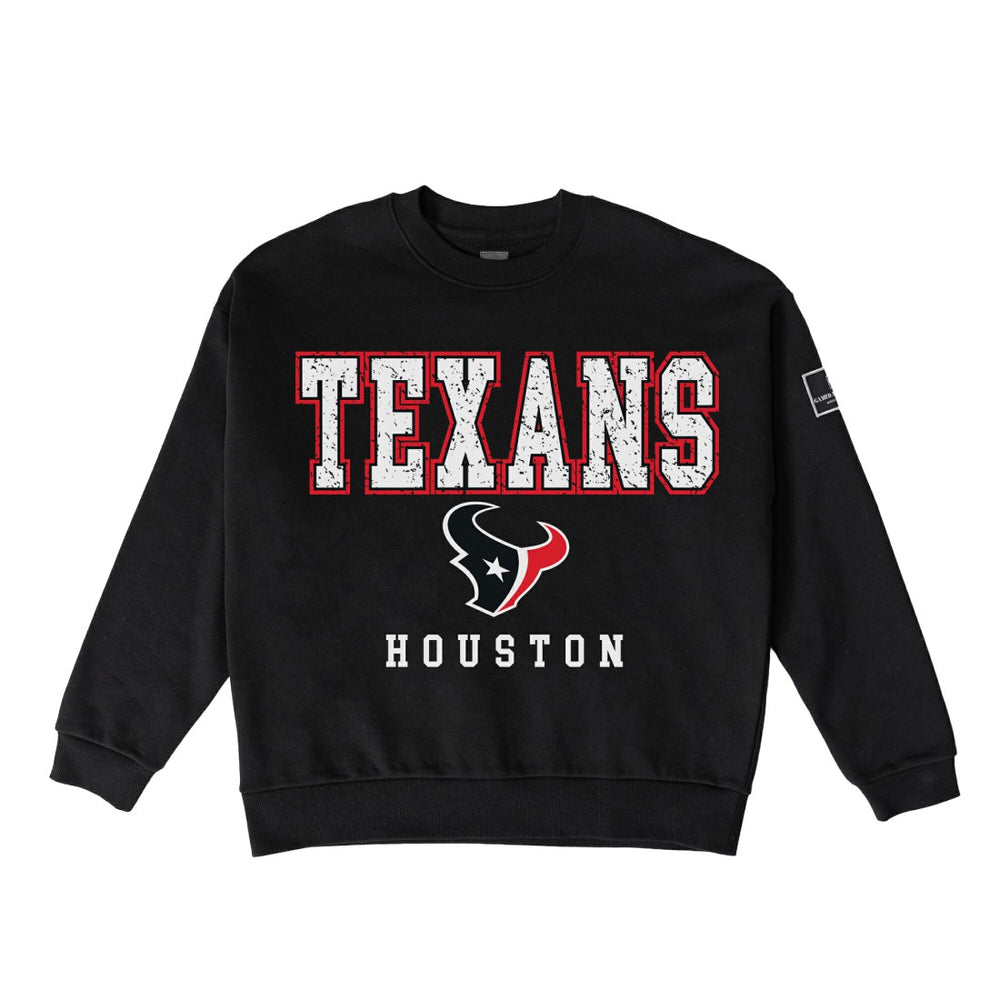 Houston Texans Gameday Couture Women's Oversized Level Up Black Label Premium Fleece Sweatshirt - Black outlet