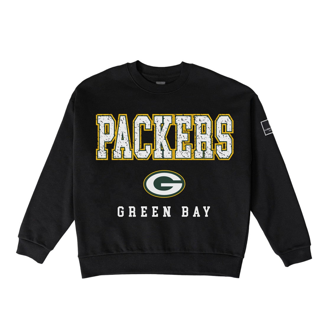 Green Bay Packers Gameday Couture Women's Oversized Level Up Black Label Premium Fleece Sweatshirt - Black outlet