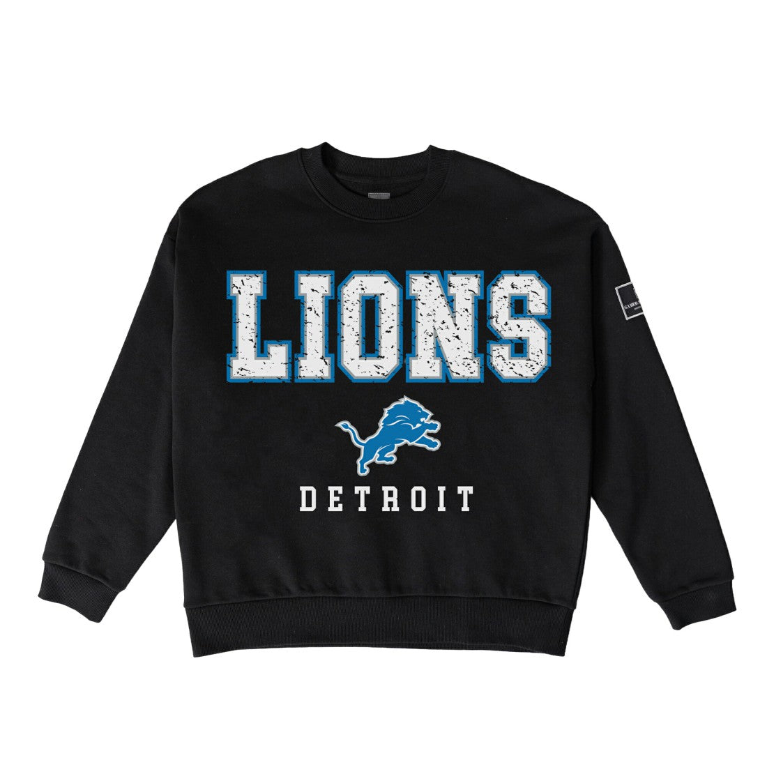 Detroit Lions Gameday Couture Women's Oversized Level Up Black Label Premium Fleece Sweatshirt - Black online