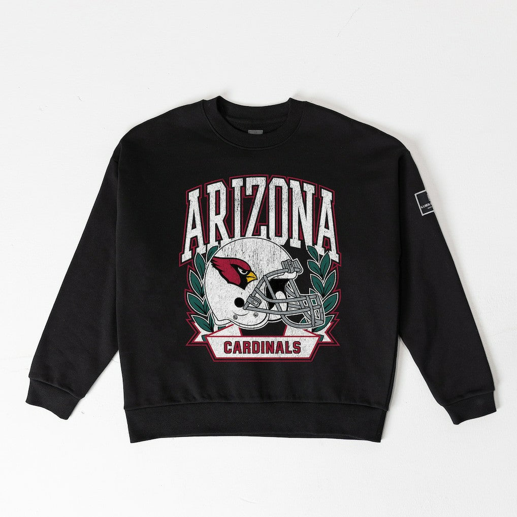 Arizona Cardinals Gameday Couture Women's Oversized Victory Lane Black Label Premium Fleece Sweatshirt - Black discount