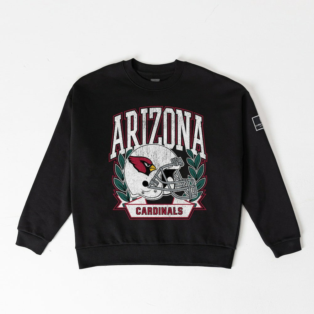 Arizona Cardinals Gameday Couture Women's Oversized Victory Lane Black Label Premium Fleece Sweatshirt - Black discount