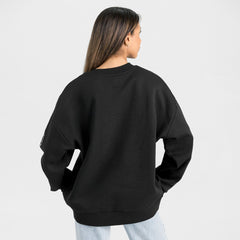 Detroit Lions Gameday Couture Women's Oversized Victory Lane Black Label Premium Fleece Sweatshirt - Black cheap