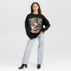 Tampa Bay Buccaneers Gameday Couture Women's Oversized Victory Lane Black Label Premium Fleece Sweatshirt - Black sale