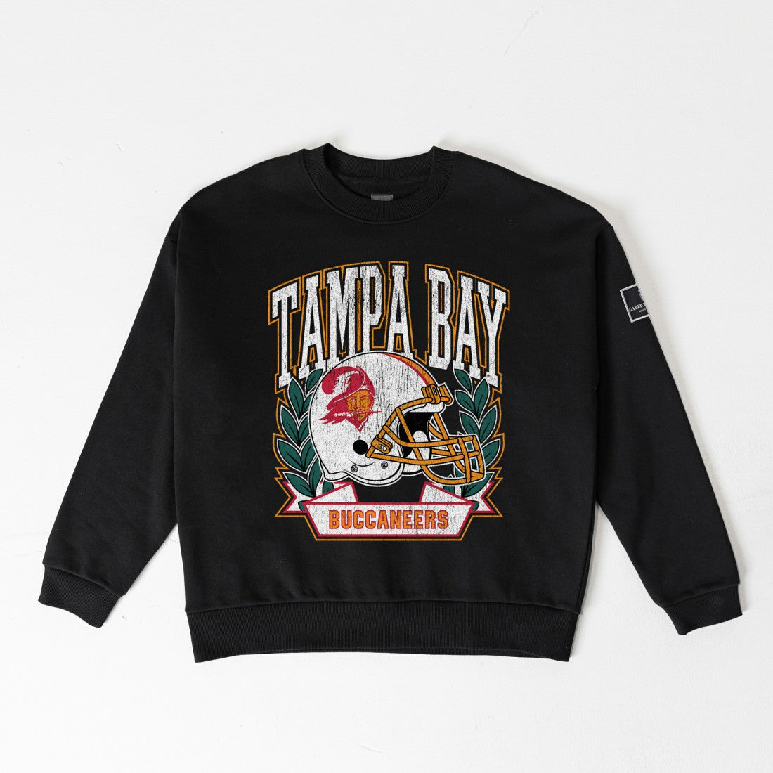 Tampa Bay Buccaneers Gameday Couture Women's Oversized Victory Lane Black Label Premium Fleece Sweatshirt - Black sale