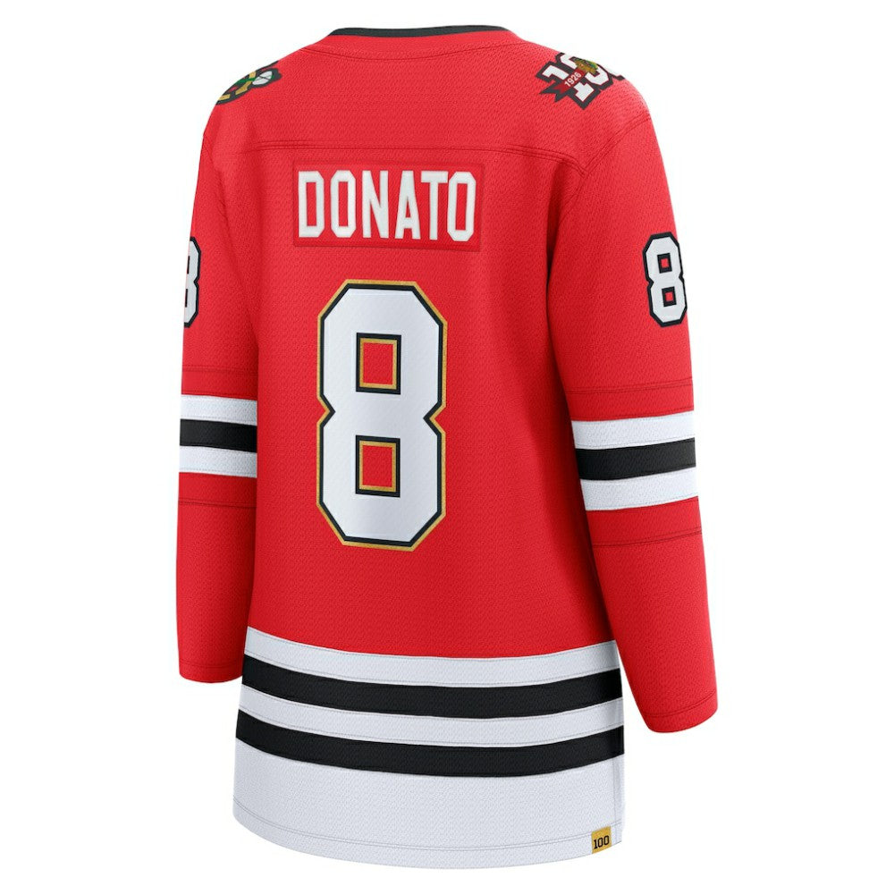 Ryan Donato Chicago Blackhawks Fanatics Women's Centennial Breakaway Player Jersey - Red Jerseys