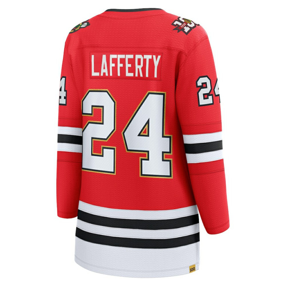 Sam Lafferty Chicago Blackhawks Fanatics Women's Centennial Breakaway Player Jersey - Red Jerseys