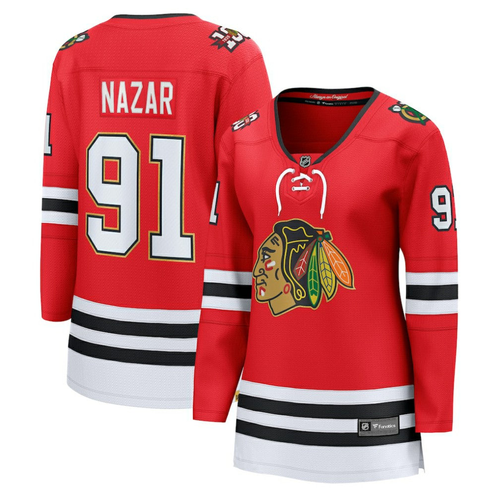 Frank Nazar Chicago Blackhawks Fanatics Women's Centennial Breakaway Player Jersey - Red Jerseys