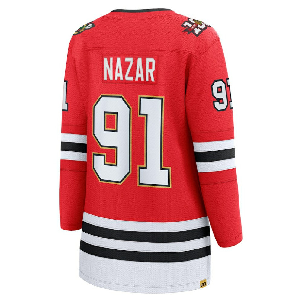 Frank Nazar Chicago Blackhawks Fanatics Women's Centennial Breakaway Player Jersey - Red Jerseys