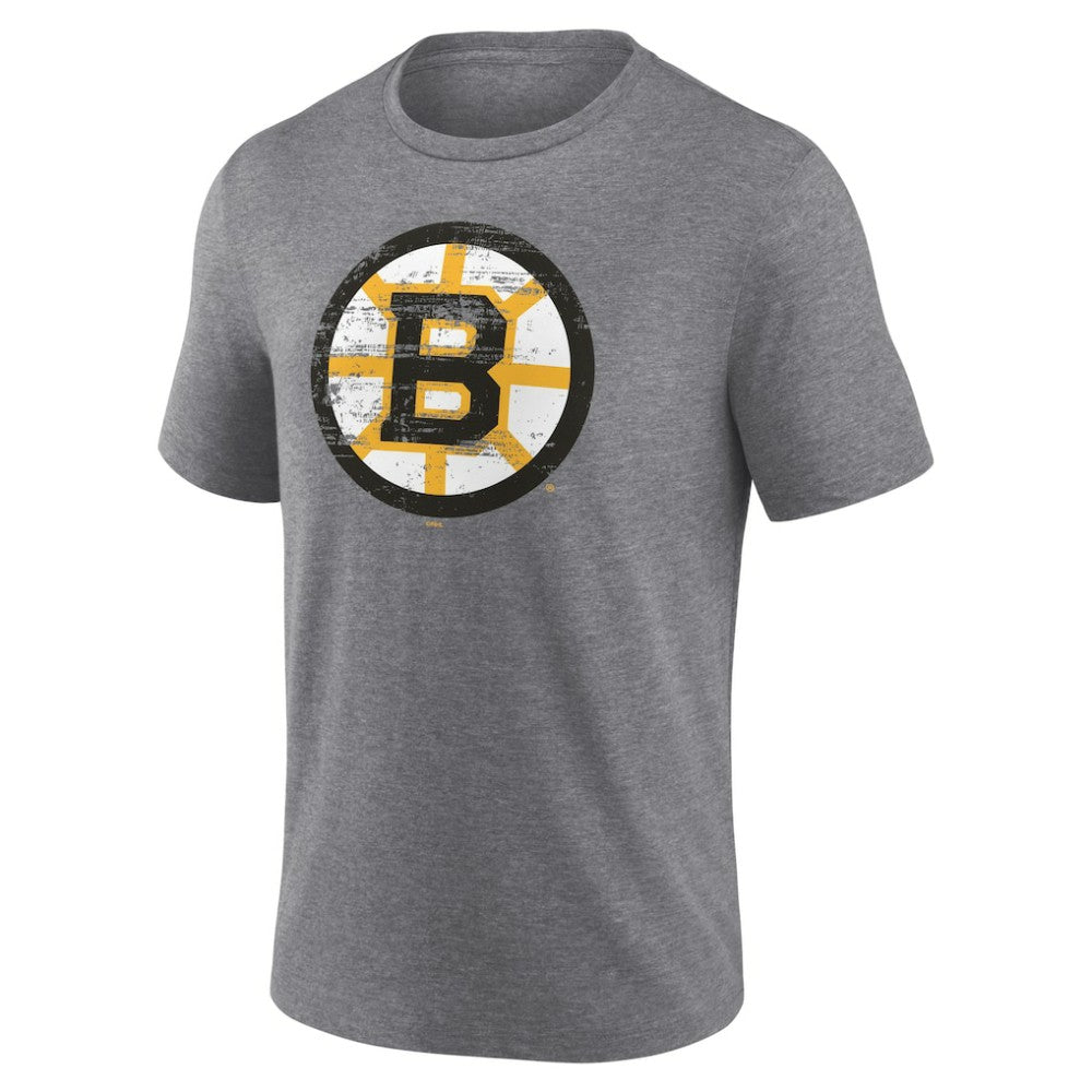 Boston Bruins Heritage Custom Tri-Blend T-Shirt - Gray T-shirts
