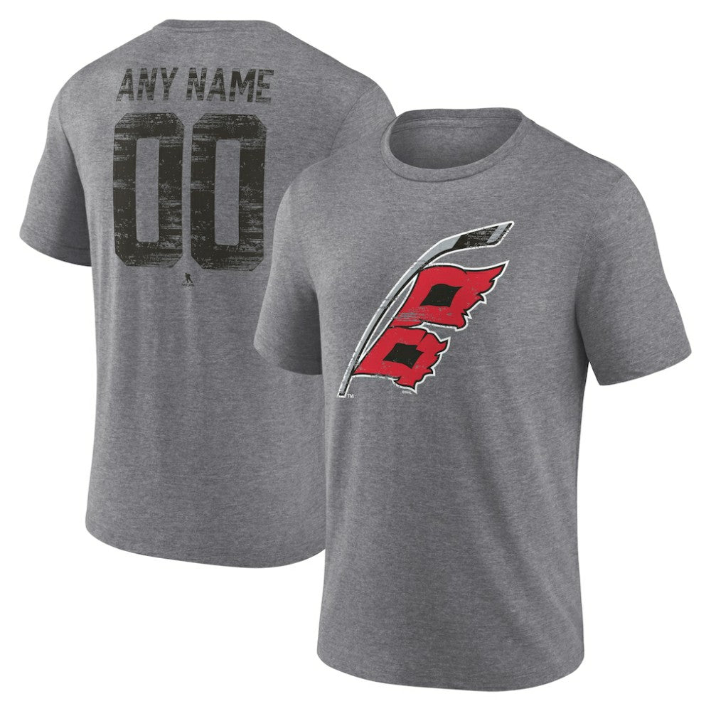 Carolina Hurricanes Heritage Custom Tri-Blend T-Shirt - Gray T-shirts
