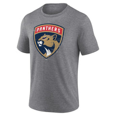 Florida Panthers Heritage Custom Tri-Blend T-Shirt - Gray T-shirts