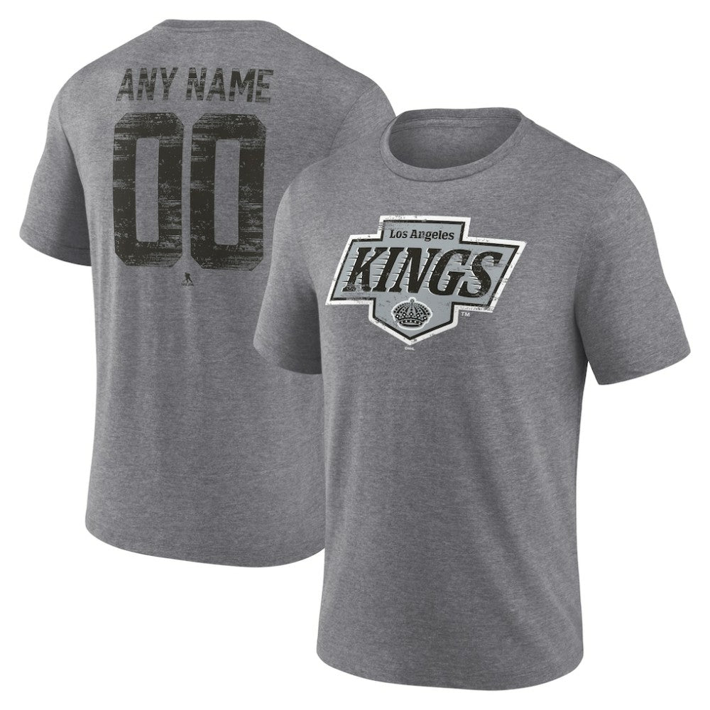 Los Angeles Kings Heritage Custom Tri-Blend T-Shirt - Gray T-shirts