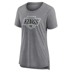Los Angeles Kings Women's Heritage Custom Tri-Blend T-Shirt - Gray T-shirts