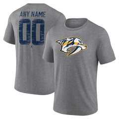 Nashville Predators Heritage Custom Tri-Blend T-Shirt - Gray T-shirts