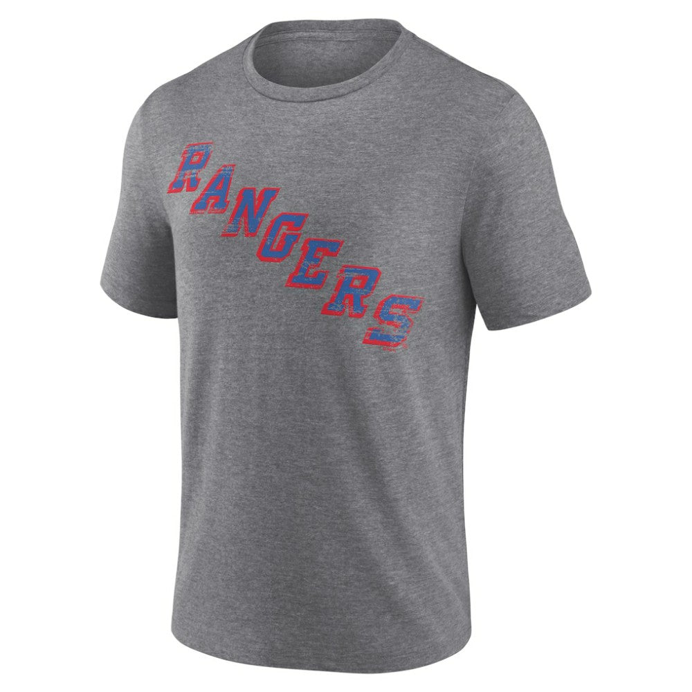 New York Rangers Heritage Custom Tri-Blend T-Shirt - Gray T-shirts