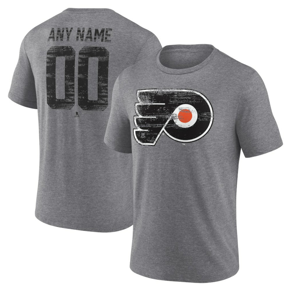 Philadelphia Flyers Heritage Custom Tri-Blend T-Shirt - Gray T-shirts