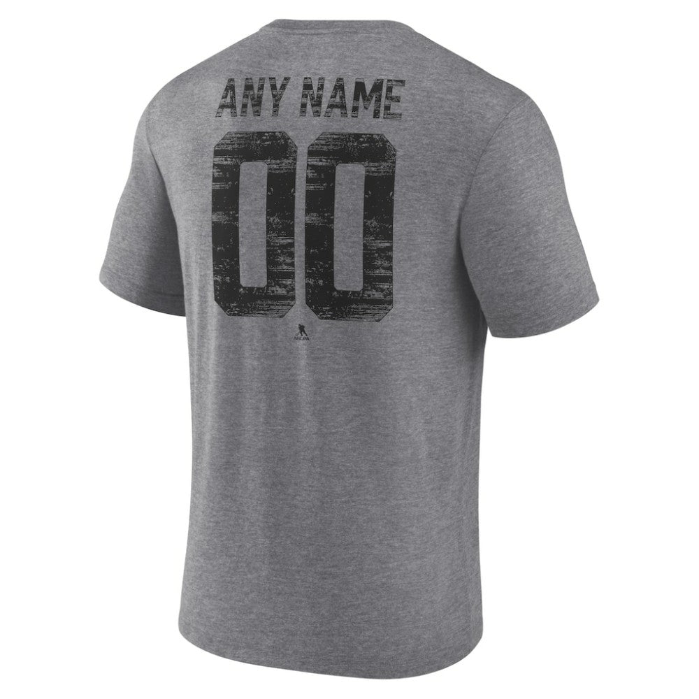 Philadelphia Flyers Heritage Custom Tri-Blend T-Shirt - Gray T-shirts