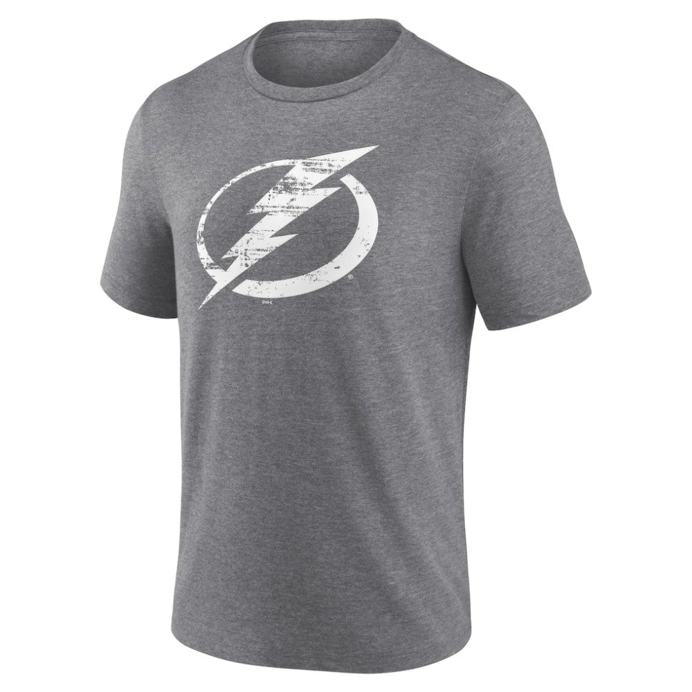 Tampa Bay Lightning Heritage Custom Tri-Blend T-Shirt - Gray T-shirts