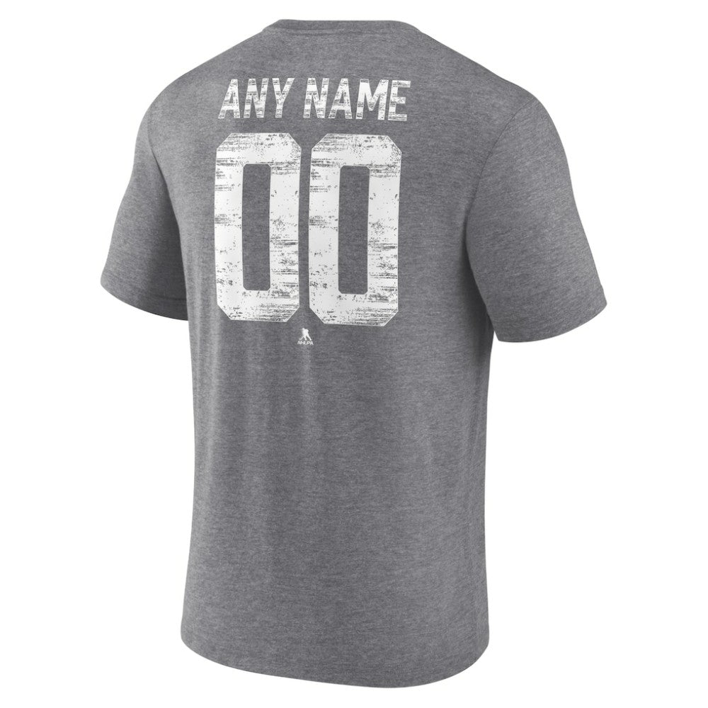 Tampa Bay Lightning Heritage Custom Tri-Blend T-Shirt - Gray T-shirts