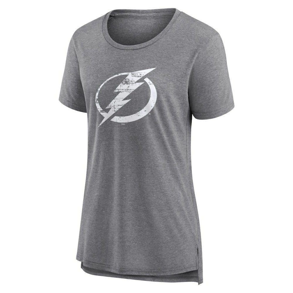 Tampa Bay Lightning Women's Heritage Custom Tri-Blend T-Shirt - Gray T-shirts