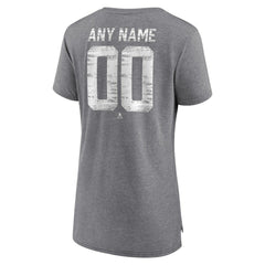 Tampa Bay Lightning Women's Heritage Custom Tri-Blend T-Shirt - Gray T-shirts