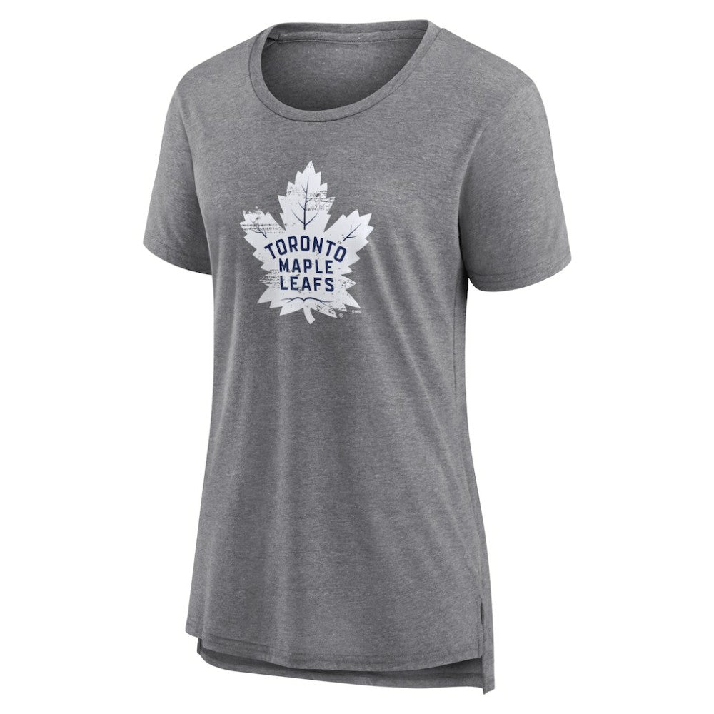 Toronto Maple Leafs Women's Heritage Custom Tri-Blend T-Shirt - Gray T-shirts