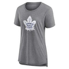 Toronto Maple Leafs Women's Heritage Custom Tri-Blend T-Shirt - Gray T-shirts