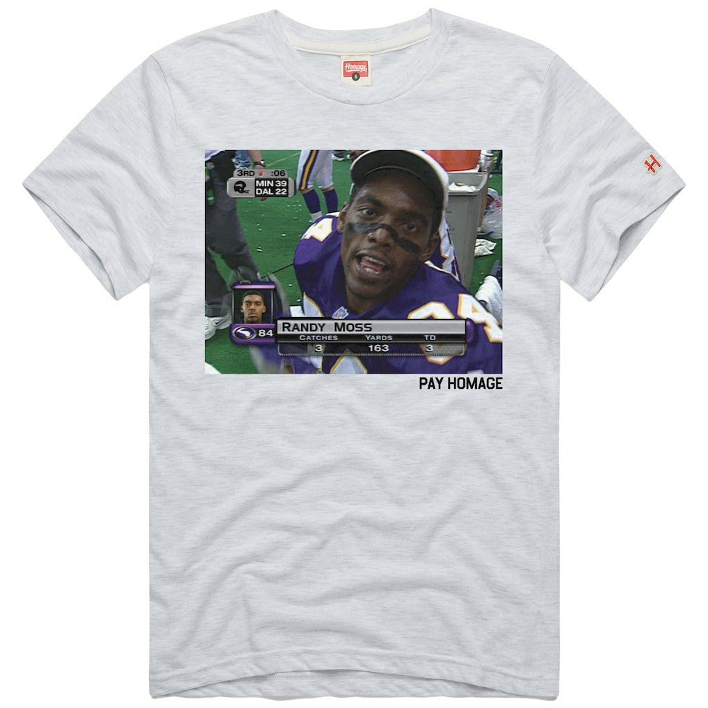 Randy Moss Minnesota Vikings Homage Unisex Pay Homage Tri-Blend T-Shirt - Ash outlet