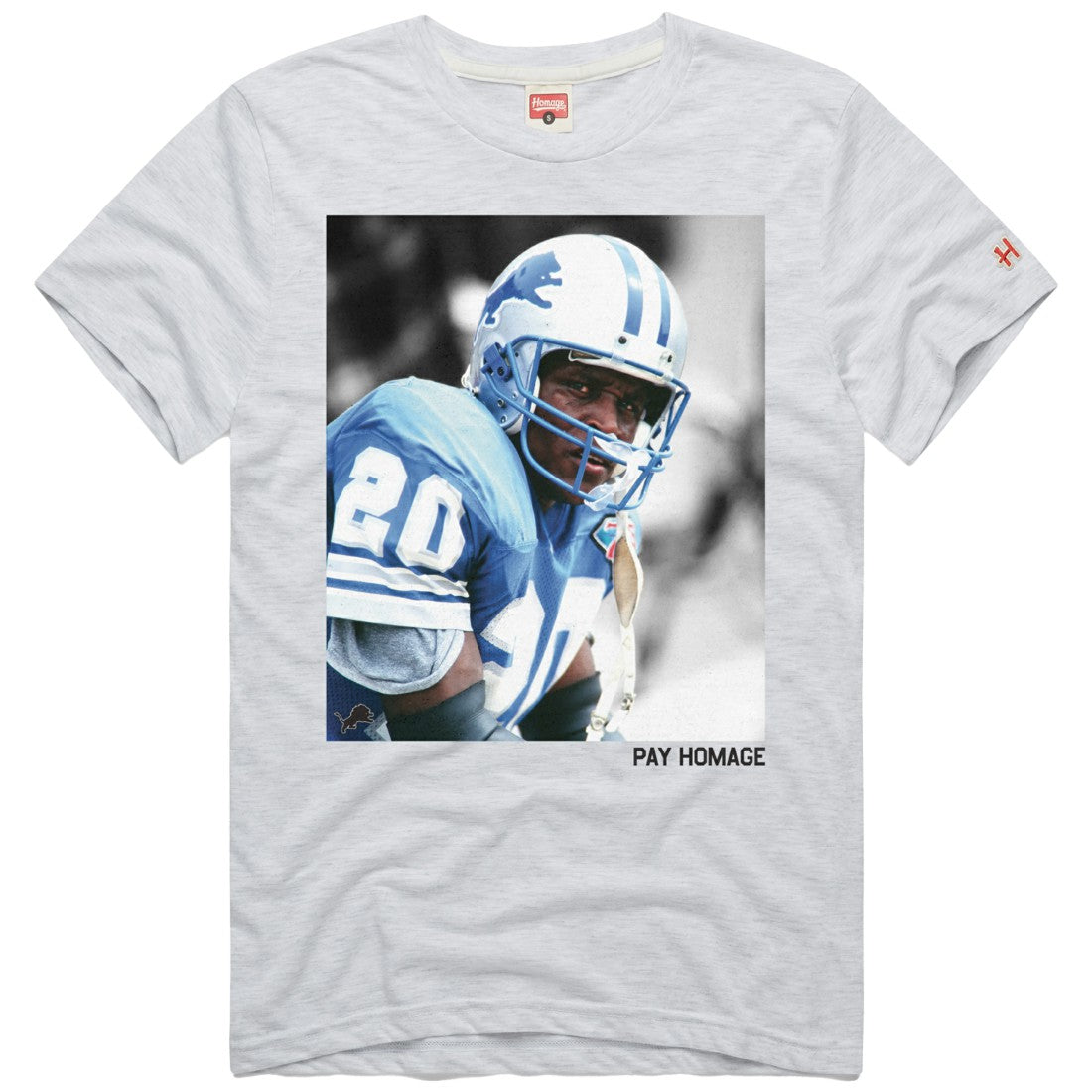 Barry Sanders Detroit Lions Homage Unisex Pay Homage Tri-Blend T-Shirt - Ash online