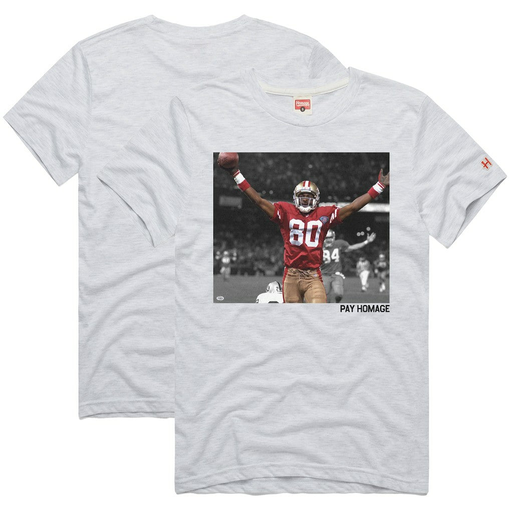 Jerry Rice San Francisco 49ers Homage Unisex Pay Homage Tri-Blend T-Shirt - Ash cheap