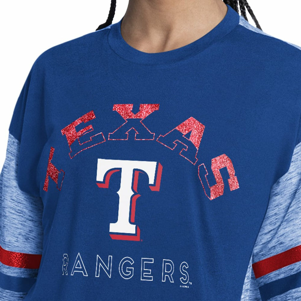 Texas Rangers G-III 4Her by Carl Banks Women's Off-Season Oversized Top Royal