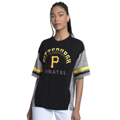 Pittsburgh Pirates G-III 4Her by Carl Banks Women's Off-Season Oversized Top Black