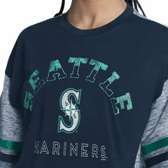 Seattle Mariners G-III 4Her by Carl Banks Women's Off-Season Oversized Top Navy