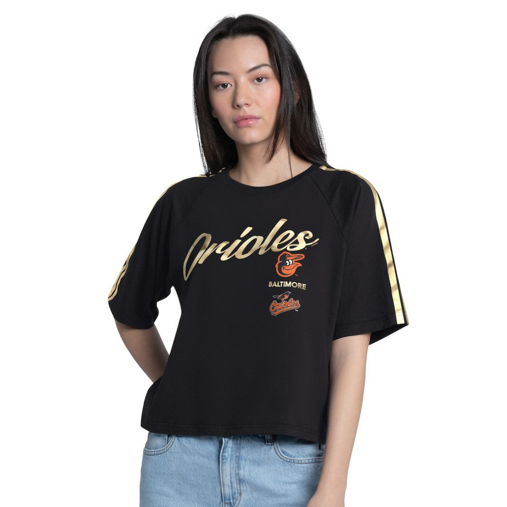 Baltimore Orioles G-III 4Her by Carl Banks Women's Classic Play Cropped T-Shirt Black