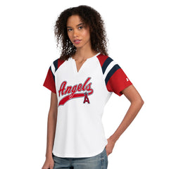 Los Angeles Angels Starter Women's Game On Notch Neck T-Shirt White