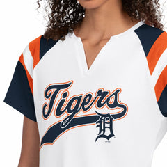 Detroit Tigers Starter Women's Game On Notch Neck T-Shirt White
