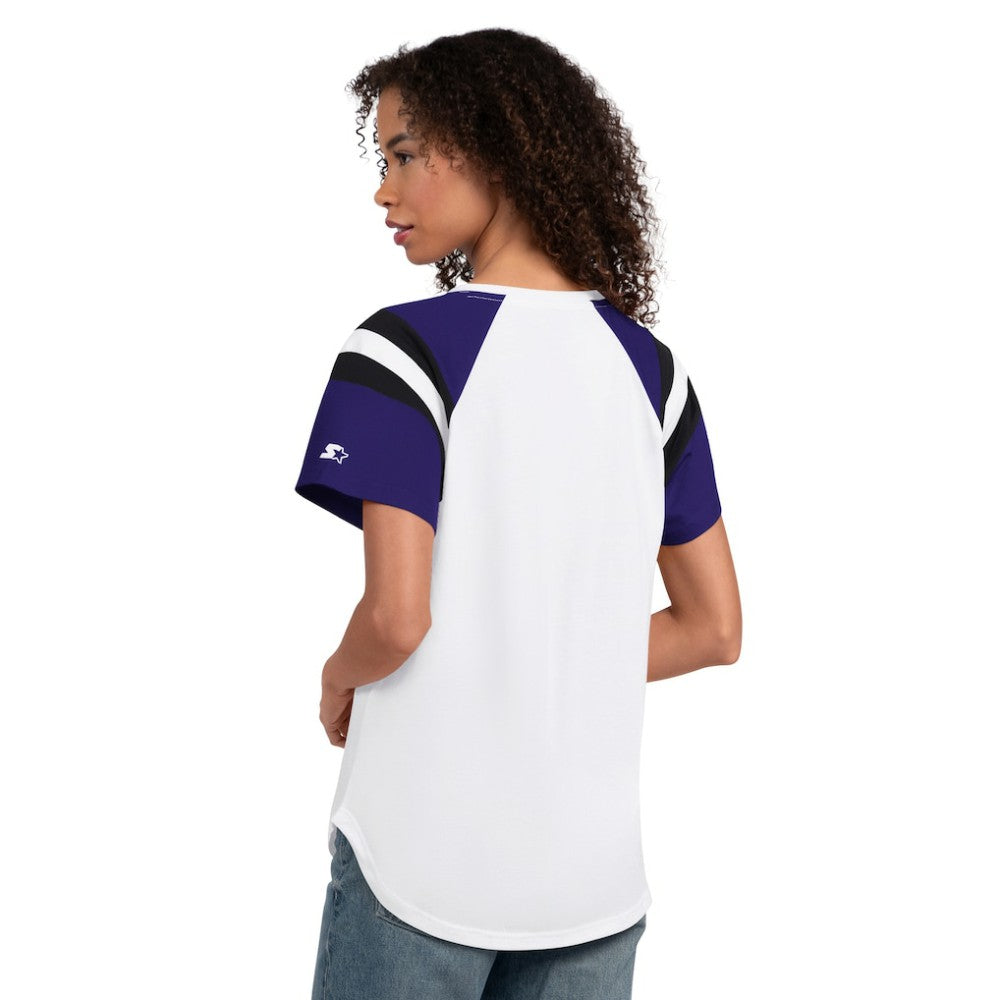 Colorado Rockies Starter Women's Game On Notch Neck T-Shirt White
