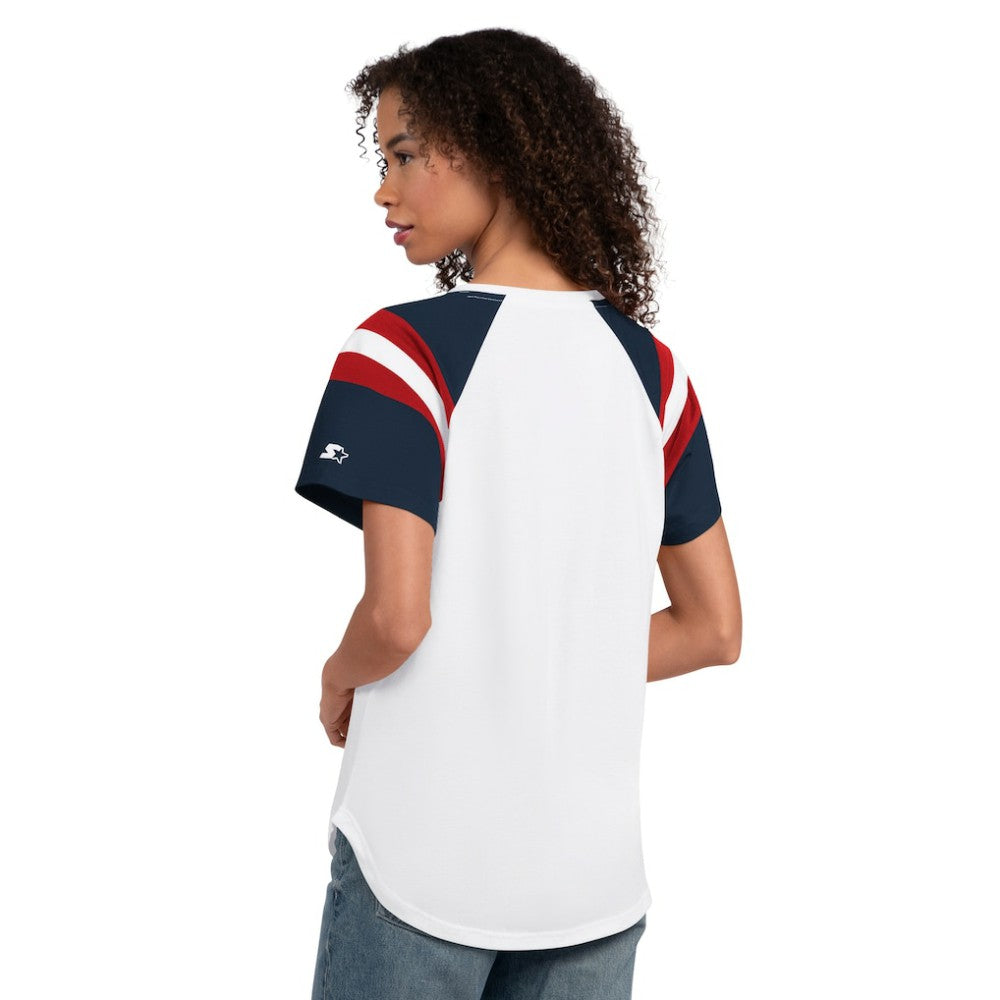 Boston Red Sox Starter Women's Game On Notch Neck T-Shirt White