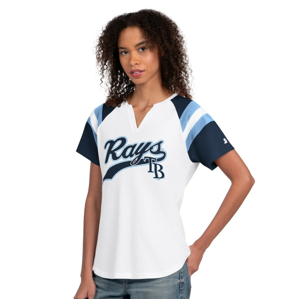 Tampa Bay Rays Starter Women's Game On Notch Neck T-Shirt White