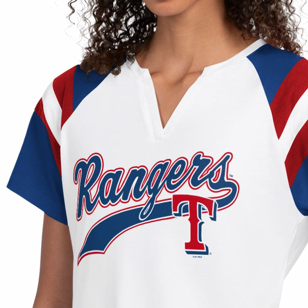 Texas Rangers Starter Women's Game On Notch Neck T-Shirt White