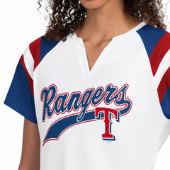 Texas Rangers Starter Women's Game On Notch Neck T-Shirt White